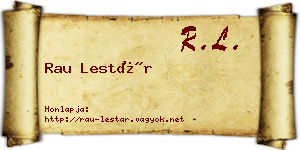 Rau Lestár névjegykártya